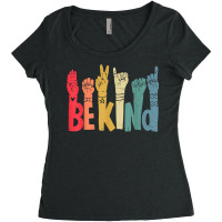 Unity Day Orange Be Kind Sign Language Hand Anti Bullying T Shirt Women's Triblend Scoop T-shirt | Artistshot