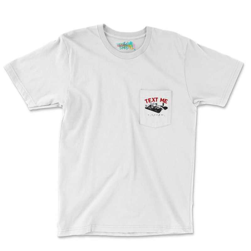 Text Me  Morse Code Key  Ham Radio T Shirt Pocket T-Shirt by pypybedypa | Artistshot