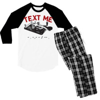 Text Me  Morse Code Key  Ham Radio T Shirt Men's 3/4 Sleeve Pajama Set | Artistshot