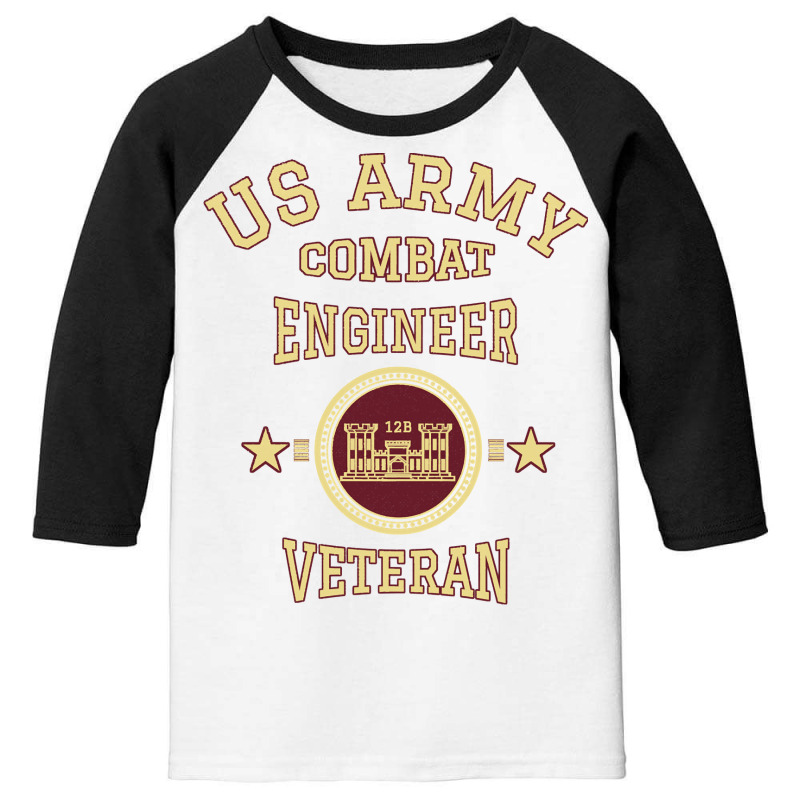 Us Army Combat Engineer Combat Engineer Veteran Gift Pullover Hoodie Youth 3/4 Sleeve by voigterannen | Artistshot