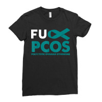 Fuck Pcos Awareness Support Survivor Gift Men Women Ladies Fitted T-shirt | Artistshot