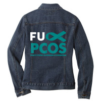 Fuck Pcos Awareness Support Survivor Gift Men Women Ladies Denim Jacket | Artistshot