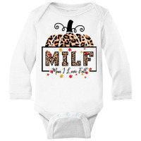 Milf Man I Love Fall Funny Autumn Seasons Lover Sweatshirt Long Sleeve Baby Bodysuit | Artistshot