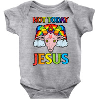 Today Not Jesus Satan Goat Rainbow Satanic Satanism T Shirt Baby Bodysuit | Artistshot