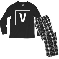 Capital Letter V T Shirt Men's Long Sleeve Pajama Set | Artistshot