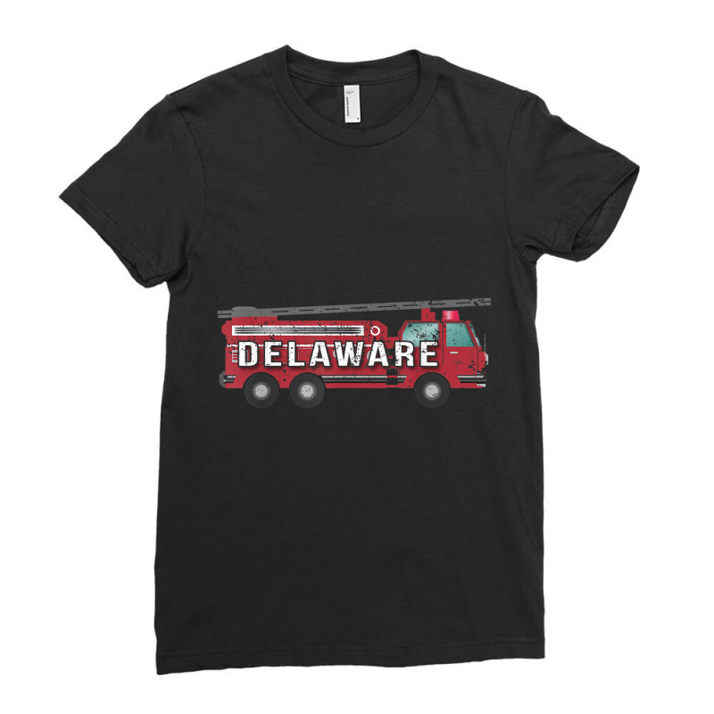 Firefighter Prep Shirt Delaware Firetruck Ladies Fitted T-shirt | Artistshot