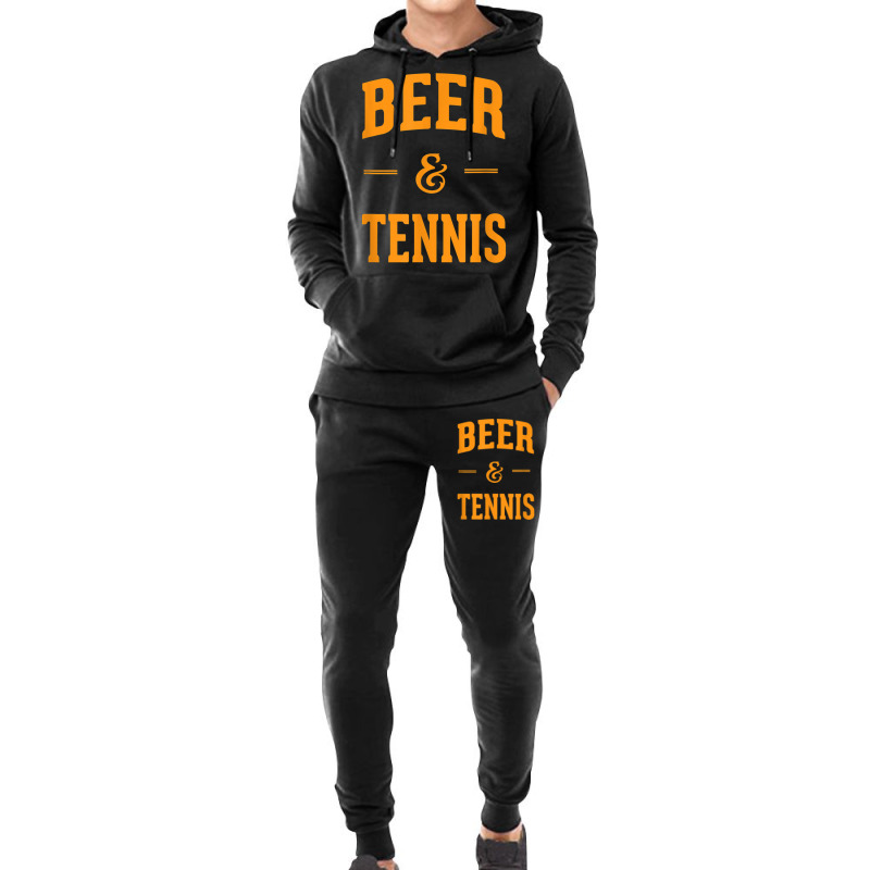 Beer & Tennis Perfect Combination Funny Tennis Fans Gifts Hoodie & Jogger set by cm-arts | Artistshot