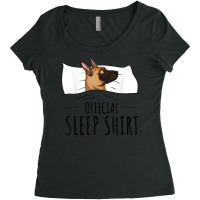 Official Sleep Shirt Malinois Dog T Shirt Women's Triblend Scoop T-shirt | Artistshot