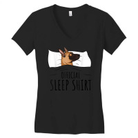 Official Sleep Shirt Malinois Dog T Shirt Women's V-neck T-shirt | Artistshot