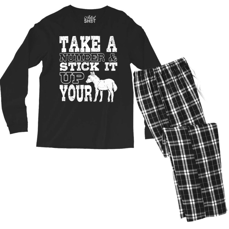 Donkey Show Shirts  Stick It Up Your Donkey Funny Gift Joke Men's Long Sleeve Pajama Set by cm-arts | Artistshot