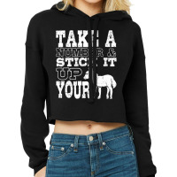 Donkey Show Shirts  Stick It Up Your Donkey Funny Gift Joke Cropped Hoodie | Artistshot