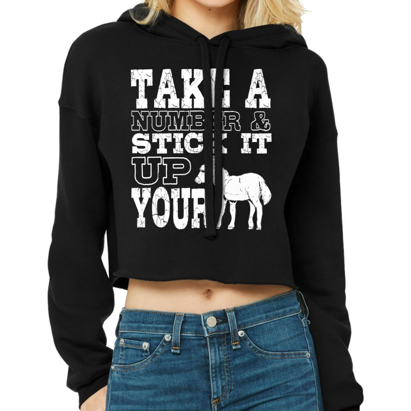 Donkey Show Shirts  Stick It Up Your Donkey Funny Gift Joke Cropped Hoodie by cm-arts | Artistshot