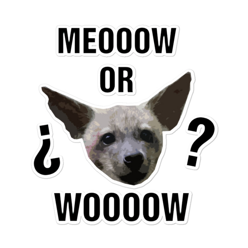 Custom Hyena Cub Funny Meow Or Wow Sound Confusion, Hyena Sticker By Hlebvasilev - Artistshot Custom Hyena Cub Funny Meow Or Wow Sound Confusion, Hyena Sticker By Hlebvasilev - Artistshot