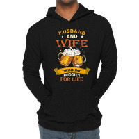 Husband And Wife Drinking Buddies For Life Beer Couple Lightweight Hoodie | Artistshot