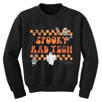 Groovy Spooky Rad Tech Retro Radiologist Halloween Xray Tech T Shirt Youth Sweatshirt | Artistshot