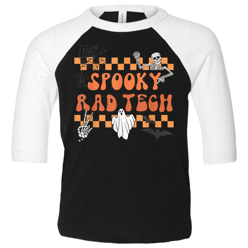 Groovy Spooky Rad Tech Retro Radiologist Halloween Xray Tech T Shirt Toddler 3/4 Sleeve Tee by cm-arts | Artistshot