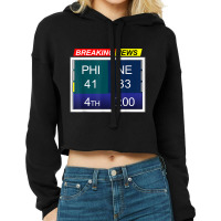 Ne 33 Phi 41 Final Score T Shirt Cropped Hoodie | Artistshot