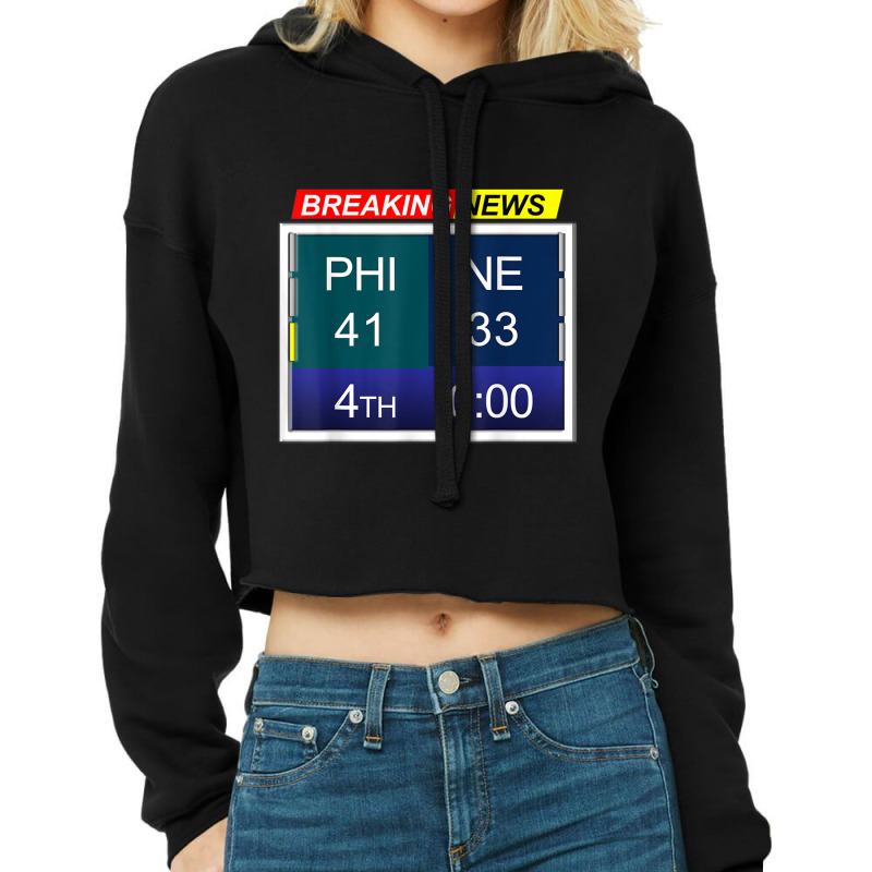 Ne 33 Phi 41 Final Score T Shirt Cropped Hoodie by cm-arts | Artistshot