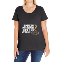 I Speak My Mind Because It Hurts To Bite My Tongue, Speak My Mind Ladies Curvy T-shirt | Artistshot