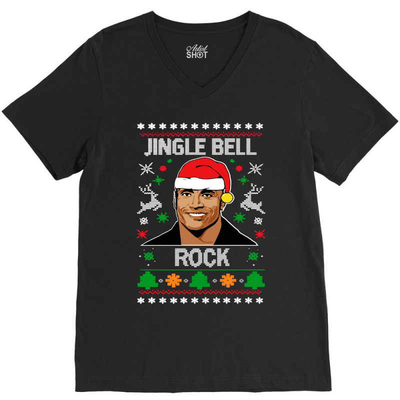 Jingle Bell Rock V-neck Tee | Artistshot