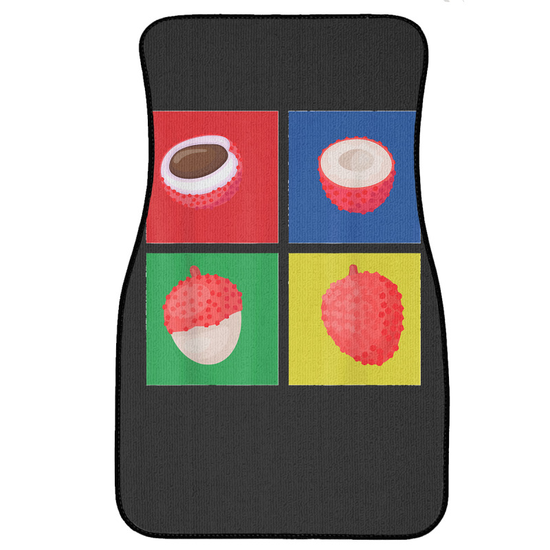 Retro Lychee Apparel Tropical Litchi Chinensis Fruit Lover T Shirt Front Car Mat | Artistshot