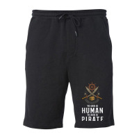 To Err Is Human To Arr Is Pirate With Cross Swords T Shirt Fleece Short | Artistshot