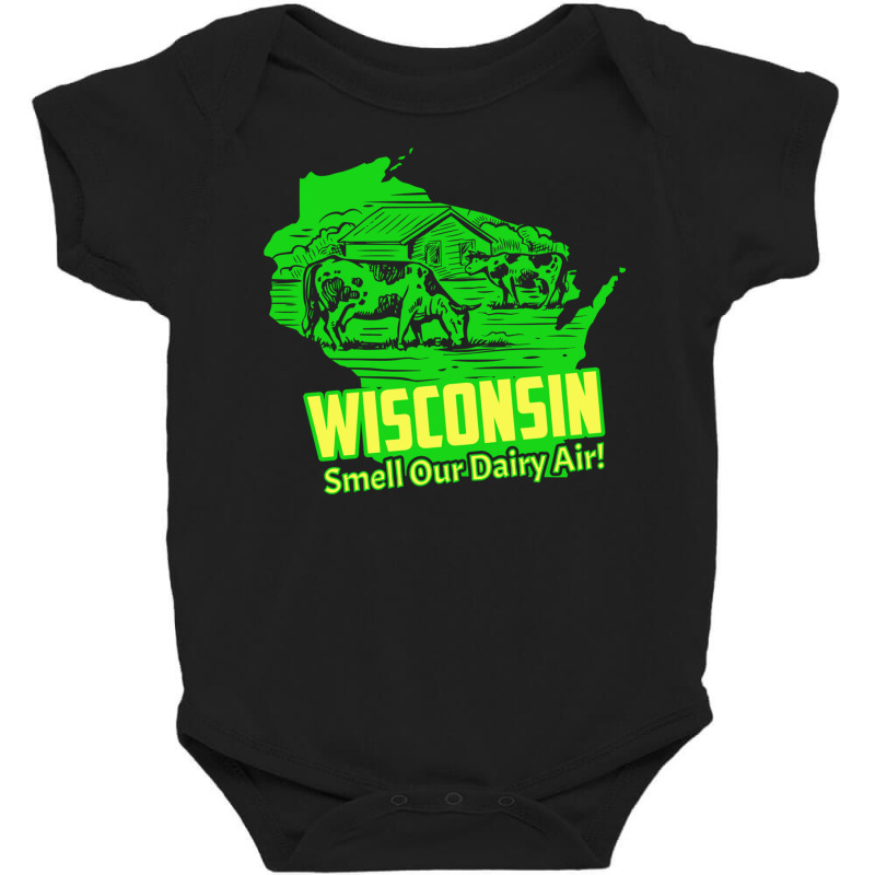 Wisconsin Smell Our Dairy Air Long Sleeve T Shirt Baby Bodysuit | Artistshot