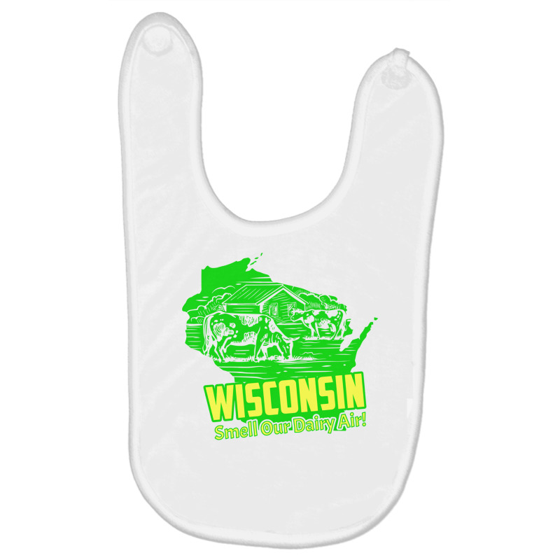 Wisconsin Smell Our Dairy Air Long Sleeve T Shirt Baby Bibs | Artistshot