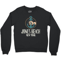 Jones Beach New York Boat Anchor T Shirt Distressed Crewneck Sweatshirt | Artistshot