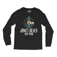 Jones Beach New York Boat Anchor T Shirt Distressed Long Sleeve Shirts | Artistshot