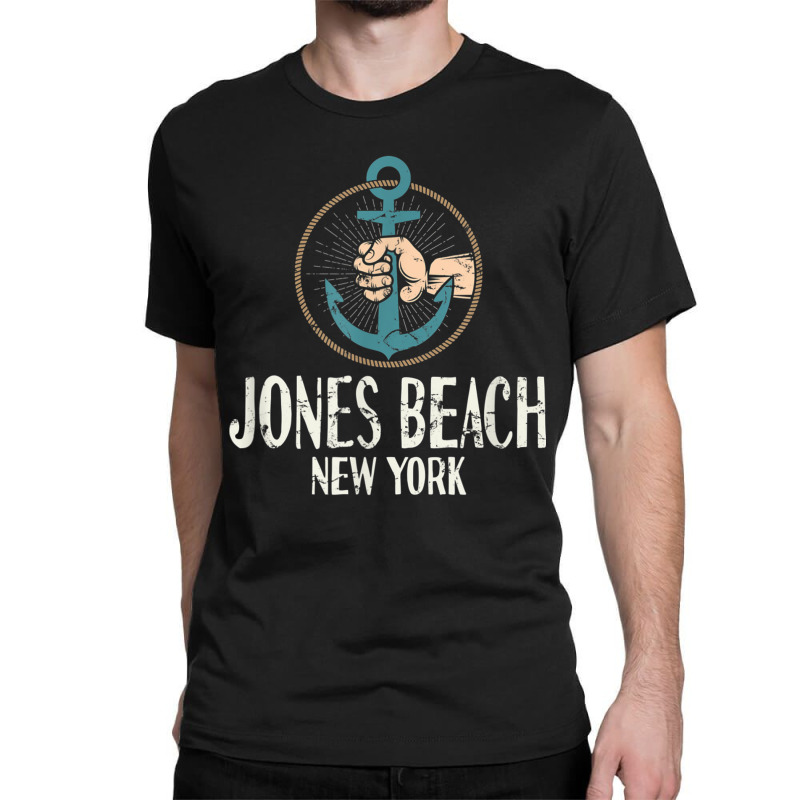 Jones Beach New York Boat Anchor T Shirt Distressed Classic T-shirt by cm-arts | Artistshot