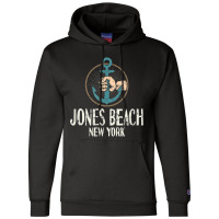 Jones Beach New York Boat Anchor T Shirt Distressed Champion Hoodie | Artistshot