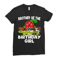 Barnyard Birthday Farm Animals Brother Birthday Girl Ladies Fitted T-shirt | Artistshot