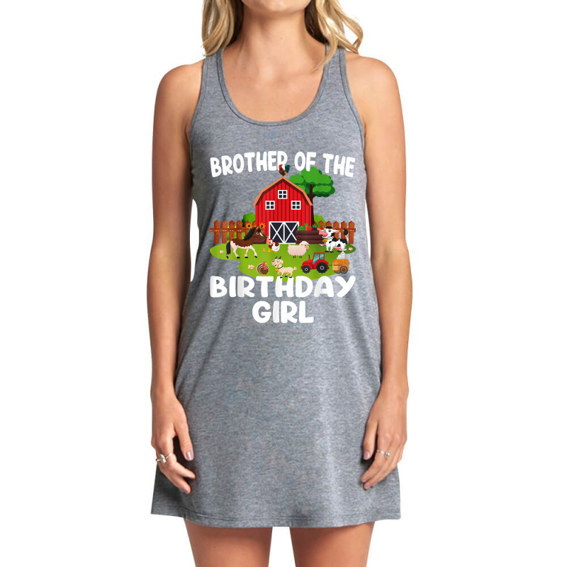 Barnyard Birthday Farm Animals Brother Birthday Girl Tank Dress by EllaJennifer | Artistshot