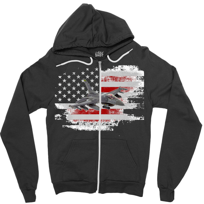 F 16 Fighting Falcon Viper Fighter Pilot Military Aviation Premium T S Zipper Hoodie by AndreaRomero | Artistshot