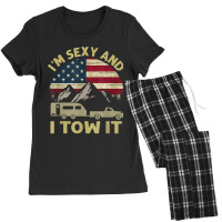 I_m Sexy And I Tow It Funny Caravan Camping Rv Trailer Women's Pajamas Set | Artistshot