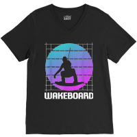 Retro Vintage Classic Wakeboard Wakeboarding Wakeboarder T Shirt V-neck Tee | Artistshot