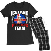 Iceland Drinking Team Funny Icelandic Flag Beer Party Gift Tank Top Women's Pajamas Set | Artistshot