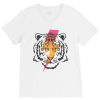 Vintage Tiger Bolt Of Lightning Chinese New Year Of Tiger T Shirt V-neck Tee | Artistshot