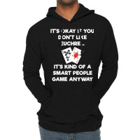 Euchre Long Sleeve Shirt Funny Euchre Card Game Smart People Lightweight Hoodie | Artistshot