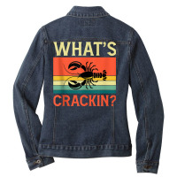 Whats Crackin Barnacle Lobster Brayfish Brill Tank Top Ladies Denim Jacket | Artistshot