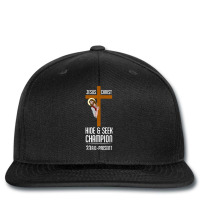 Funny Jesus Christ Hide & Seek Champion Atheism Printed Hat | Artistshot