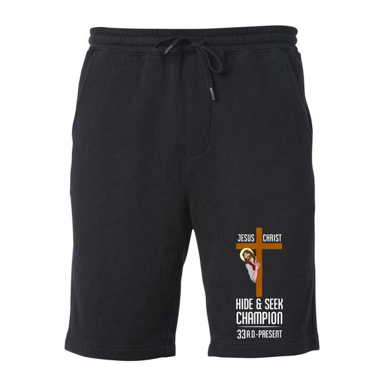 Funny Jesus Christ Hide & Seek Champion Atheism Fleece Short by MichiKametani | Artistshot