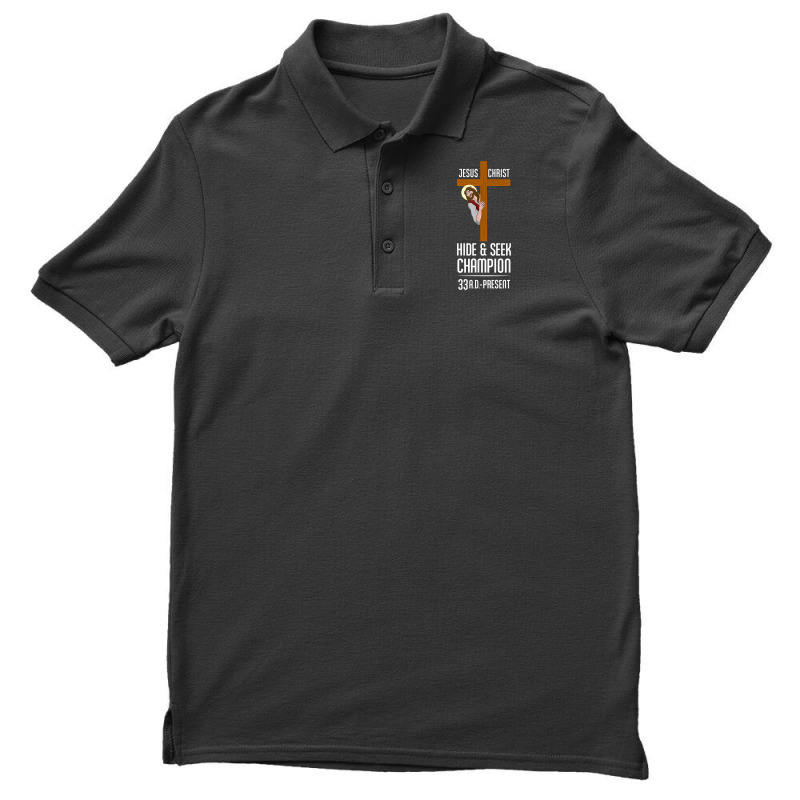 Funny Jesus Christ Hide & Seek Champion Atheism Men's Polo Shirt by MichiKametani | Artistshot