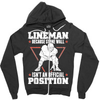 American Football Stone Wall Lineman Position Zipper Hoodie | Artistshot