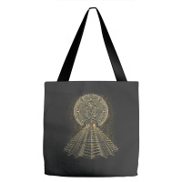 Ancient Sacred Mayan Aztec Calendar Pyramid Geometry Tote Bags | Artistshot