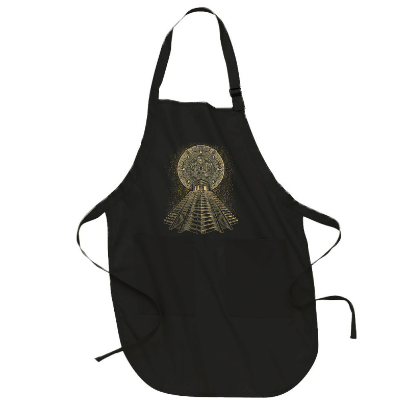 Ancient Sacred Mayan Aztec Calendar Pyramid Geometry Full-length Apron | Artistshot