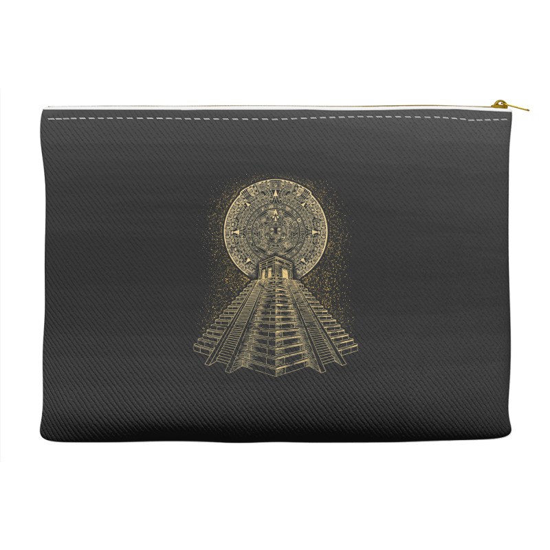 Ancient Sacred Mayan Aztec Calendar Pyramid Geometry Accessory Pouches | Artistshot