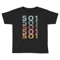 501 Arkansas Multi Color Area Code Toddler T-shirt | Artistshot