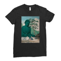 The Great Buddha Of Kamakura, The Great Buddha Of Kamakura Vinatge, Th Ladies Fitted T-shirt | Artistshot